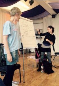 m_child writing on the easel